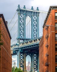 Zelfklevend Fotobehang Brooklyn Bridge New York City Brooklyn Manhattan-brug