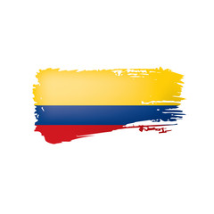 Colombia flag, vector illustration on a white background.