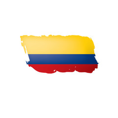 Colombia flag, vector illustration on a white background.