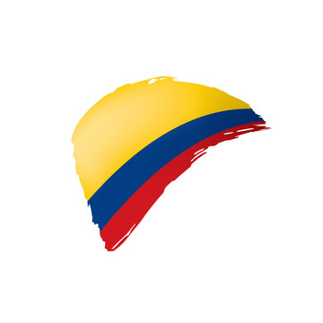 Colombia flag, vector illustration on a white background.