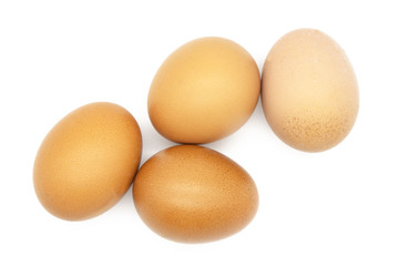 closeup  egg isolated on a white background of file with Clipping Path .