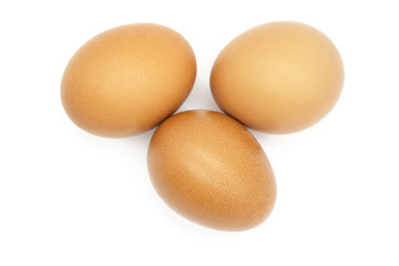 closeup  egg isolated on a white background of file with Clipping Path .
