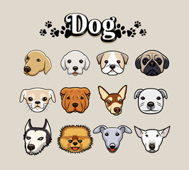 Obraz premium Dog Head For Pattern