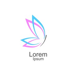 Obraz premium Butterfly Logo Template. Abstract beauty and fashion logo template