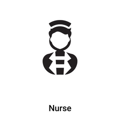 Nurse icon vector isolated on white background, logo concept of Nurse sign on transparent background, black filled symbol
