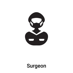 Surgeon icon vector isolated on white background, logo concept of Surgeon sign on transparent background, black filled symbol