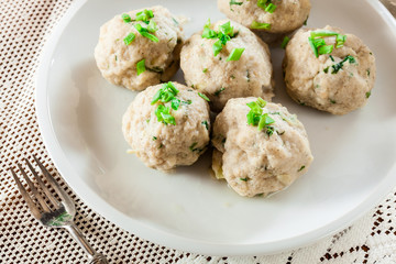 Homemade bavarian bread dumplings