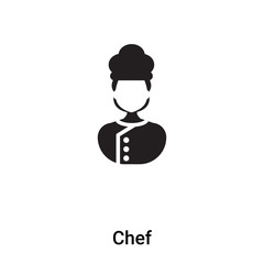 Chef icon vector isolated on white background, logo concept of Chef sign on transparent background, black filled symbol