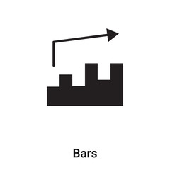 Bars icon vector isolated on white background, logo concept of Bars sign on transparent background, black filled symbol
