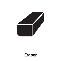 Eraser icon vector isolated on white background, logo concept of Eraser sign on transparent background, black filled symbol
