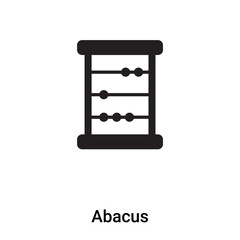 Abacus icon vector isolated on white background, logo concept of Abacus sign on transparent background, black filled symbol