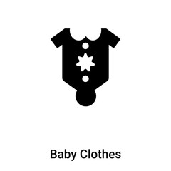 Baby Clothes icon vector isolated on white background, logo concept of Baby Clothes sign on transparent background, black filled symbol