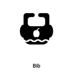 Bib icon vector isolated on white background, logo concept of Bib sign on transparent background, black filled symbol