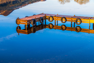 Early morning pier at Loch Earn, Scotland