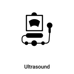 Ultrasound icon vector isolated on white background, logo concept of Ultrasound sign on transparent background, black filled symbol