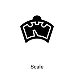 Scale icon vector isolated on white background, logo concept of Scale sign on transparent background, black filled symbol