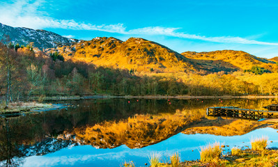 Early morning reflections at Loch Earn, Scotland