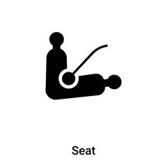 Seat icon vector isolated on white background, logo concept of Seat sign on transparent background, black filled symbol