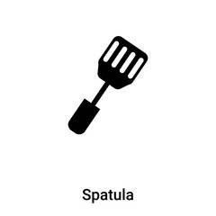 Spatula icon vector isolated on white background, logo concept of Spatula sign on transparent background, black filled symbol