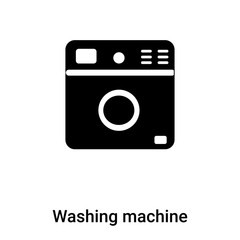 Washing machine icon vector isolated on white background, logo concept of Washing machine sign on transparent background, black filled symbol