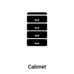 Cabinet icon vector isolated on white background, logo concept of Cabinet sign on transparent background, black filled symbol