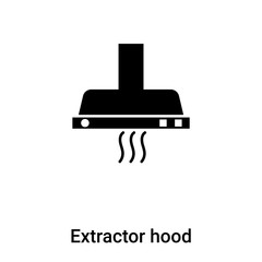 Extractor hood icon vector isolated on white background, logo concept of Extractor hood sign on transparent background, black filled symbol