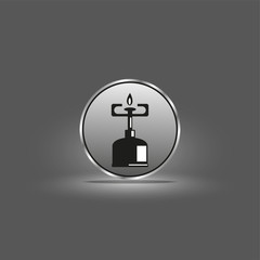 Fototapeta premium Kerosene lamp. Vector icon.