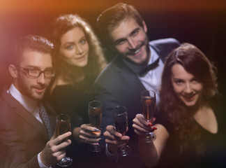 closeup.best friends with a glass of wine.