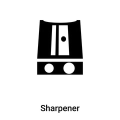 Sharpener icon vector isolated on white background, logo concept of Sharpener sign on transparent background, black filled symbol