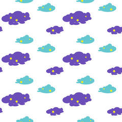 Sky with clouds seamless pattern.Can be used for wallpaper,fabric, web page background, surface textures.