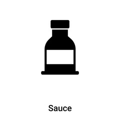 Sauce icon vector isolated on white background, logo concept of Sauce sign on transparent background, black filled symbol