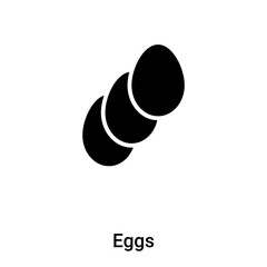 Eggs icon vector isolated on white background, logo concept of Eggs sign on transparent background, black filled symbol