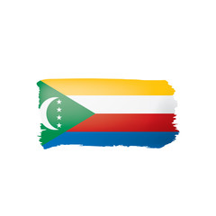 Comoros flag, vector illustration on a white background.