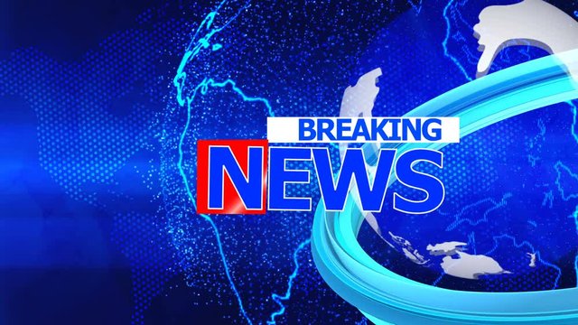 Animation of a breaking news. interlude