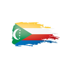 Comoros flag, vector illustration on a white background.