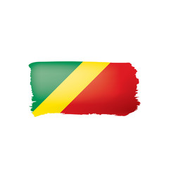 Congo flag, vector illustration on a white background