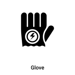 Glove icon vector isolated on white background, logo concept of Glove sign on transparent background, black filled symbol