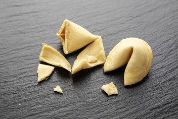 cookies with predictions on a black background