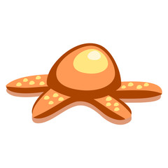 Cartoon vector starfish character