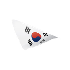 South Korean flag, vector illustration on a white background.