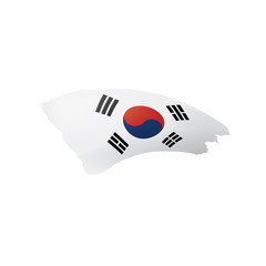 South Korean flag, vector illustration on a white background.