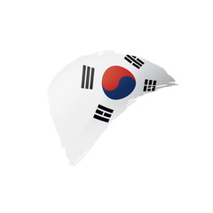 South Korean flag, vector illustration on a white background.