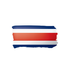 Costa Rica flag, vector illustration on a white background.