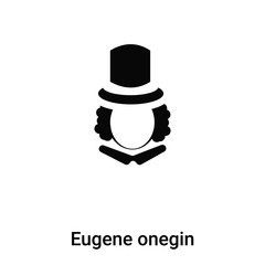 Eugene onegin icon vector isolated on white background, logo concept of Eugene onegin sign on transparent background, black filled symbol