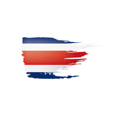 Costa Rica flag, vector illustration on a white background.
