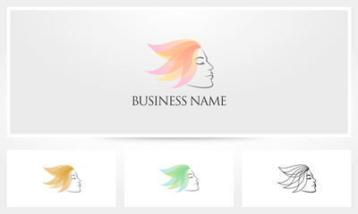 Woman Hair Transparent Logo