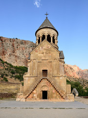 Fototapeta na wymiar Armenia, Noravank monastery near Areni village. Armenian monastery from the 13th century, put in the ravine of the river of Arpa, in the Wajoc Dzor province in Armenia