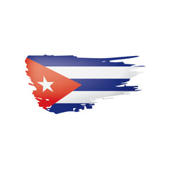 Cuba flag, vector illustration on a white background.