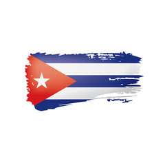 Cuba flag, vector illustration on a white background.
