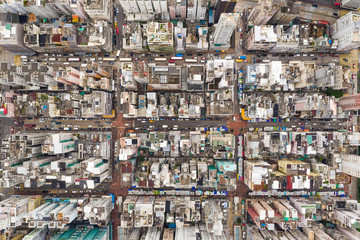 Top view of Hong kong builidng block